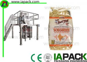 Punch Grain Packaging Machine 1500 Watt avtomatik Multihead Weigher bilan avtomatik ravishda